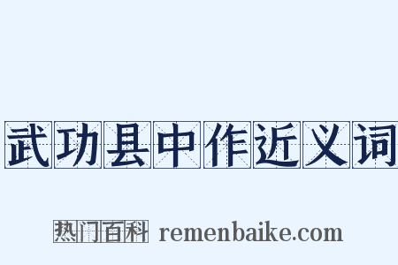 武功县中作近义词是什么意思的图片